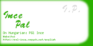 ince pal business card